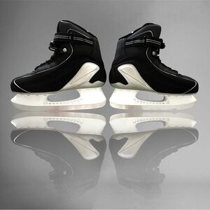 Nike Sz 10 Men's Ice Skates Black & White Recreational Skates ~ New in Box NIB